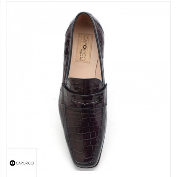 Caporicci 9961 Alligator Penny Loafers Bordo (Burgundy) - Picture 4 of 4